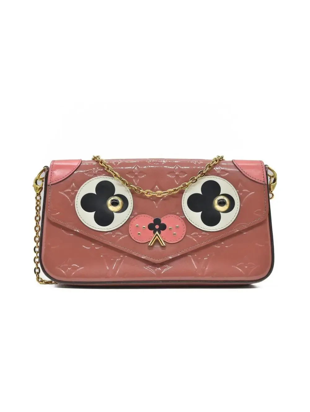 $1460 Louis Vuitton Vernis Valentine Dog Pochette Felicie